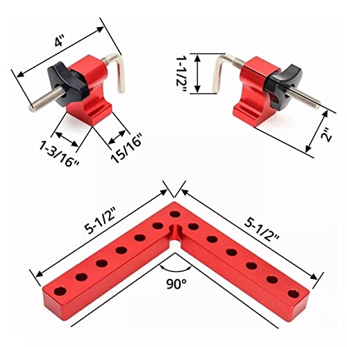 Naroote 90 graden Clamp Clip, praktische impactweerstand, hoge nauwkeurigheid, brede toepassing, Hoekklem, duurzaam voor houtbewerking 4