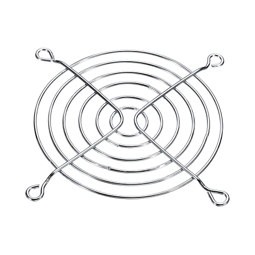 92mm Fan Finger Grill, 4 Pack Metal Grill Protector Guard voor 90X90mm Ventilator beschermhoes DIY, Zilver 5