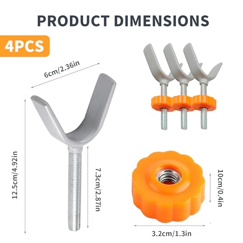 Verpakking van 4 drukknopen voor kindergrille Y-pindel drukschroeven M10 trapbescherming Grille schroefjes voor het bevestigen van kindertrap bescherming Hekken