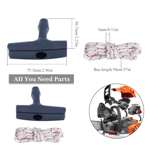 2Set Recoil Starthandvat Grip Touw Reparatie Kit voor STIHL MS170 MS180 MS181 MS210 MS230 MS250 017 018 021 023 025 kettingzaag Onderdelen