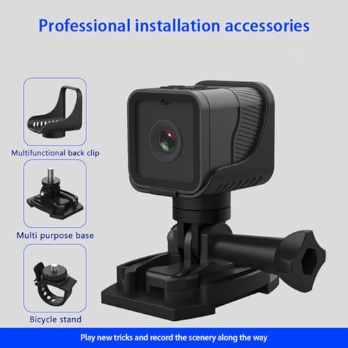 Marhynchus Sportcamera wifi 1080p Full HD 25 fps 1920 x 1080p 25 FPS, ondersteuning 256 GB geheugenkaart, geïntegreerde microfoon, batterij 900 mAh, voor buitenactiviteiten, materiaal 5