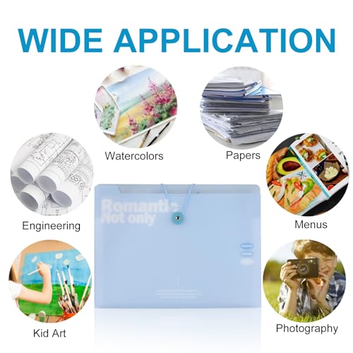 Uitbreidbare documentmap, Accordeon Document Map met label, Plastic A4 File Organizer met 12 Compartiments, A4 Opvouwbare documenthouder voor thuis, School, Office (Pink) 5