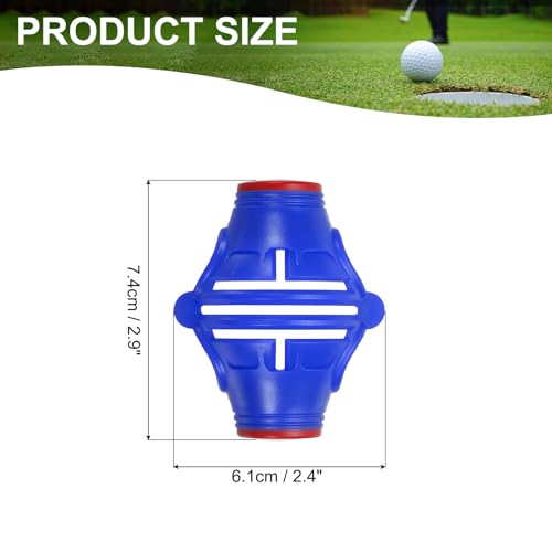 Golf Ball Marker Stencil 360 Degree Triple Track Golf Bal Uitlijning Markering Tool Line Drawing Marker voor mannen Vrouwen, Blauw / Rood