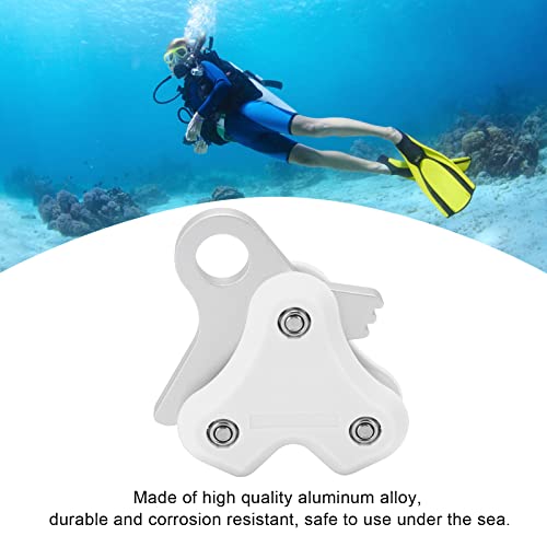 Aluminium Pulley Diving Buoy Underwater Touw Metaal Pulley Touw Reel Duiken Accessoires Onderwater Gereedschap(Wit) 4