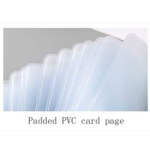 PU leren kaarthouder Multi-Compartiment Card Pouch Case Business Kaartentas voor 24 creditcards, Blauw, elegant 3