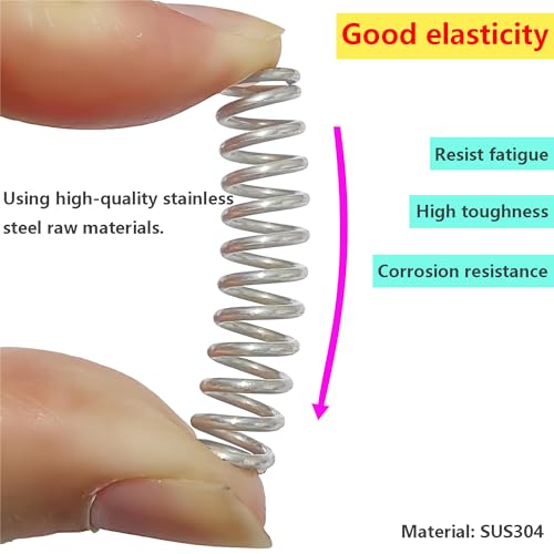 10 st Compressieve veer, Mini Roestvrij stalen veren, metalen veren voor vervanging en reparatie, 1,2 x 10 x 100 mm 5