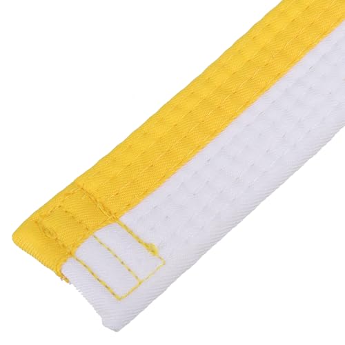 Taekwondo 4x9.8m Gekleurde String Belt Polyester Martial Arts Judo Karate Belt voor Coach Teaching Practice Wit Geel 4