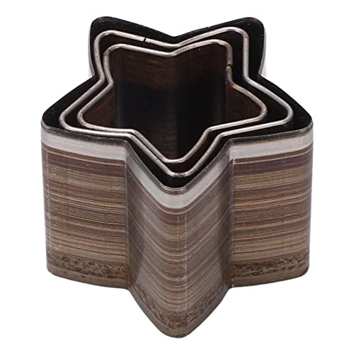 Lederen snijmatrijs Set 3 stuks lederen snijmatrijs Set Hollow Punching Tool 5 Pointed Star Shape Leather Punching Mold Set voor Punching 5