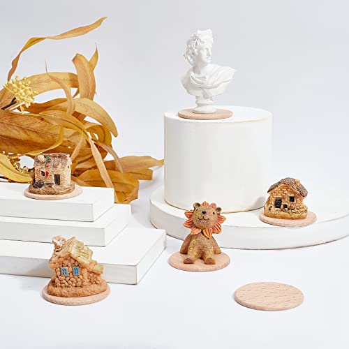 50 st Houten schijven, 5 cm onvoltooide houten cirkels, ronde sneden ornamenten voor DIY ambachten, schilderen, bruiloft en decoratie, Schaakkunst, 3.2cm Dik 5