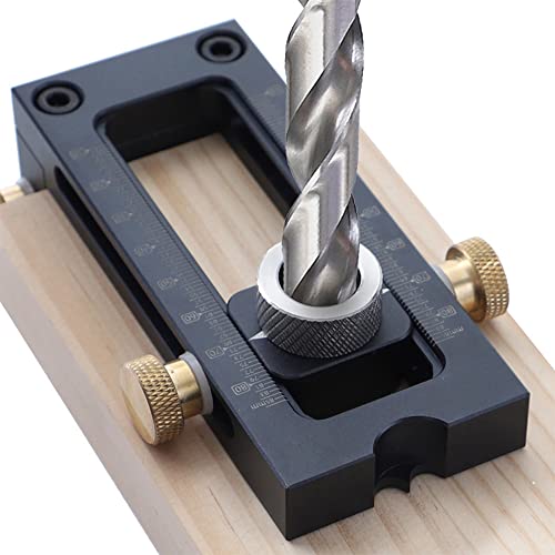 Schroef jig 2-in-1 verstelbare houtbewerking boren gat ponsplug boor gids kit met 4-hole 6/8/10/12mm pin voor bed kast schroeven punch locatator 3