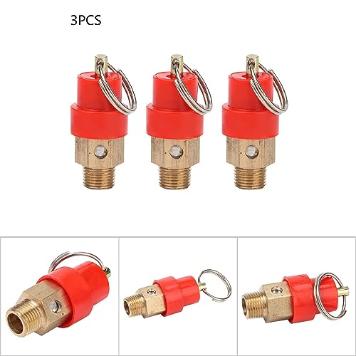 3 st Brass Air Compressor Safety Discharge Valve Pressure Pressure Reduction Valve (G1/8') 4