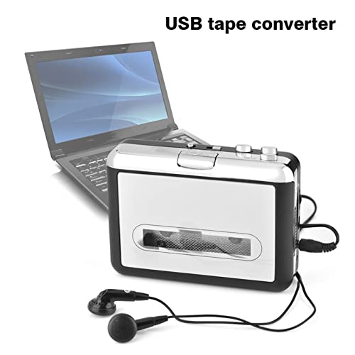 Cassette To MP3 Converter, USB Cassette Converter, Portable Audio Cassette Player USB Cassette Recording, CD Switcher Converter Capture Audio Music Player met hoofdtelefoon