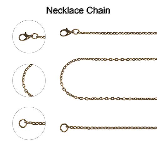 10 st ketting, 80 cm lange antieke brons ijzeren ketting met kreeft sluiting voor hangers ketting armband DIY Sieraden maken 4