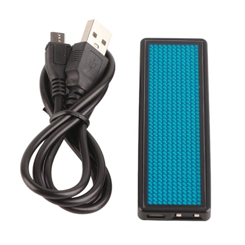 LED-naamborddisplay 750 Engelse Tekens, Alle Talen, 240mAh Lithiumbaterij Programmerbaar LED-loopbord voor Beurzen, Bedrijven, Stations, 93 X 30 X 6 Mm (BLUE)