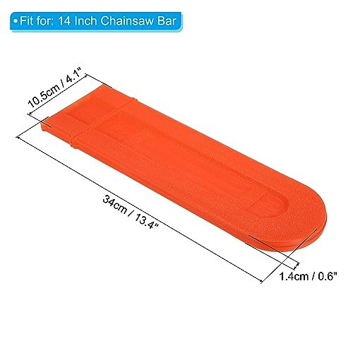 Kettingzaag Kettinghoes, 35 cm Set van 2 kettingzaag Rod Beschermhoes, Plastic Kettingzaag, Schedelhoes voor Tuinkettingzaag, Oranje