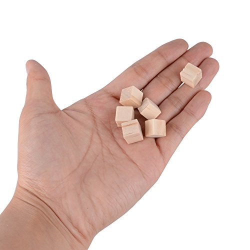 Verpakking van 200 houten kubusjes, 10 mm, losse decoratie, hout, ambachten, ambachtsmateriaal, hout, vierkant, natuur decoratie voor DIY ambachten, schilderen, DIY ambachten, decoratie 3