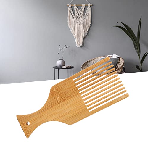 Weven Comb Multifunctioneel Draagbare houten Loom Comb met comfortabele handgreep voor Tapijt Haarbaard 4