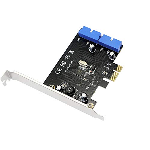 PCI Express to Dual 19 Pin USB 3.0 Card PCI-e to Internal 20 Pin Male Port Adapter voor PC (19 Pin)