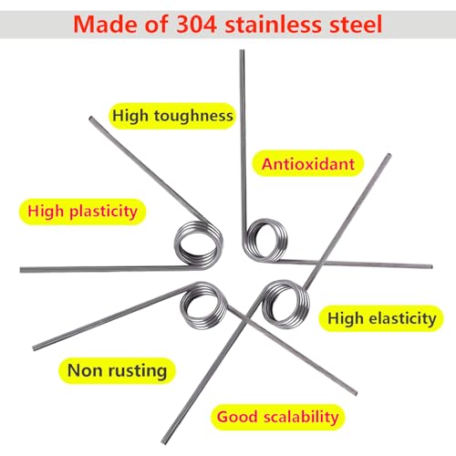 Verpakking van 10 torsieveren, V-gevormde lente, 0,7 x 3 rotaties x 60° tuinschaarveren, buitenste diameter 4,5 mm, voor reparatieprojecten 4