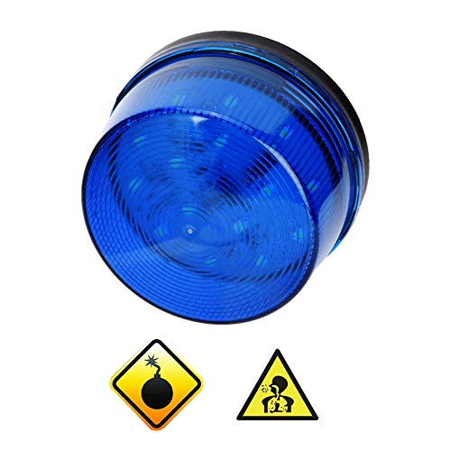 Home Alarm Flash, 12V Blauw LED Strobe Beacon Noodbeveiliging Signaal knipperend licht zonder geluid M Blauw licht 12 alarmwaarschuwing 4