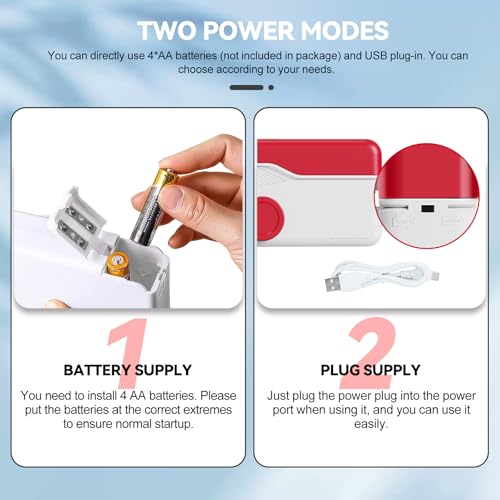 Handheld Mini Naaimachine, Dual Speed elektrische Naaimachine met USB/Battery Bediende, draagbare Naaimachine voor Fabric Reparatie en DIY-projecten (21x8cm, 1,8mm) 5