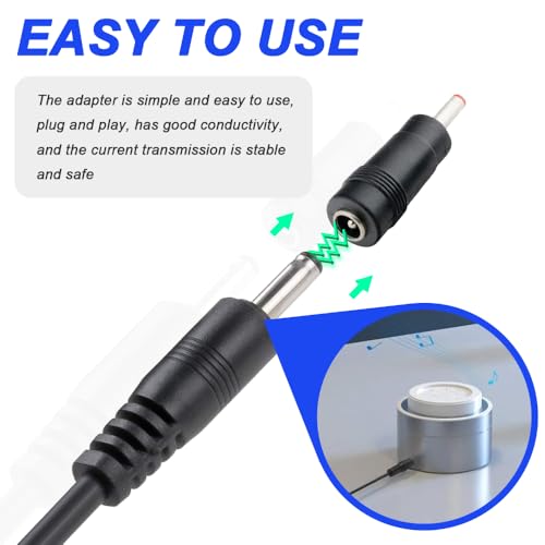 5.5 x 2.1mm Jack to 3.5 x 1.35mm Plug and DC Plug 3.5 x 1.35mm Socket 90 Degree Right Angle DC Plug (10 Pack) 4