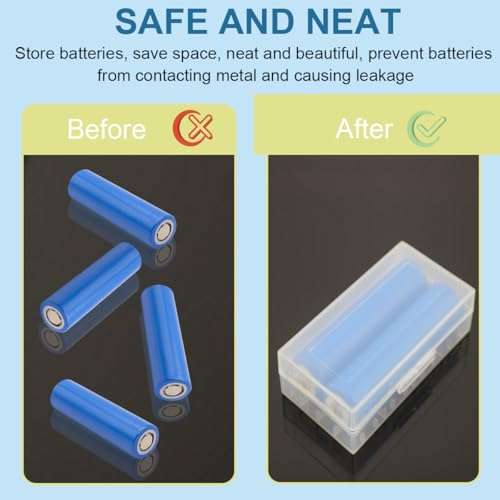 12 stuks opslagdozen voor 18650 16340 CR123A Batterijen, Portable Plastic Opbergbox voor 18650/16340/CR123A Batterijen voor reizen, Camping, Huis (blauw) 4