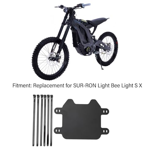 Front License Plate, Motorfiets License Plate Matte Zwart Eenvoudig te installeren License Plate Vervanging voor SUR-RON Light Bee Light S X