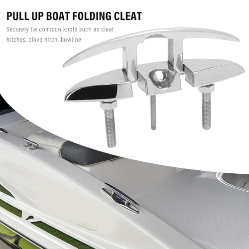 15 Cm vouwen Roestvrij stalen boot Cleat voor jacht Speedboot 3