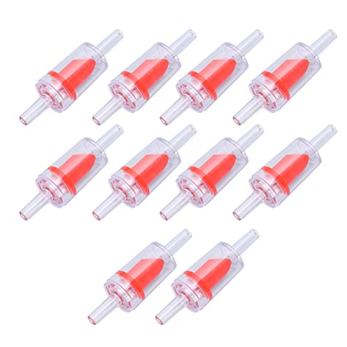 Controleer Valve, 10PCS 4mm Plastic Controle Valve, Red Oxygen Pump Valve Aquarium Single Way PP Water Afsluiten Valve Fish Tank Duckbill Valve, For, Check Ventielen(4mm Red)