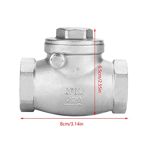 1 manier controleren Valve 1 inch draad 304 roestvrij staal, hoge drukweerstand, tegenstroom voorkomen, geschikt voor water, stoom, olie, stikstofzuur en meer 3