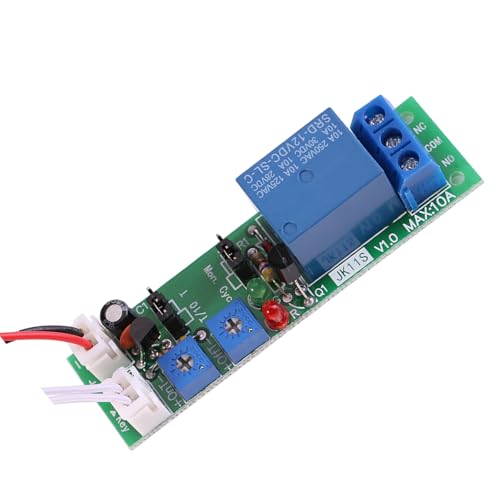 Vertraging aan/uit schakelmodule, DC 5V 12V 24V Verstelbare oneindige cyclus vertraging Timer tijd Relais ON uit schakelaar lus module tijdschakelaar, tijd switches (DC 12V 0-120 minuten verstelbaar) 4