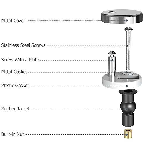 Toilet Seat Singe Quick Release Toilet Seat bevestigingen voor toilet blind gaten Toilet Seat Top bevestigingen Vervanging, 1 Pack 4
