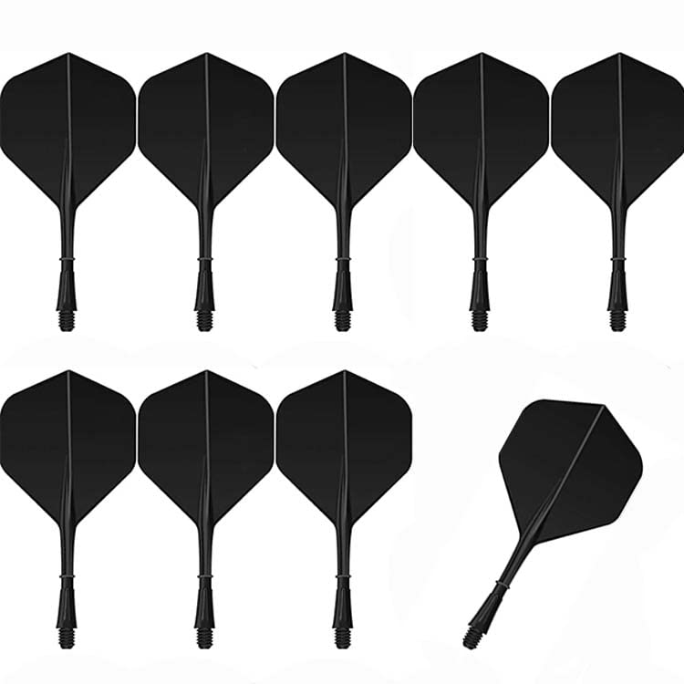 Pak van 9 Dart Shafts en Vluchten Een Stuk Dart Vluchten Accessoires 2BA Dart Shafts en Vluchten