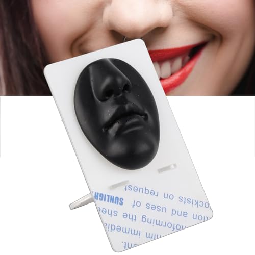Realistisch 3D Siliconen Neus Model voor Piercing Oefeningen en Display met Stand (BLACK) 5
