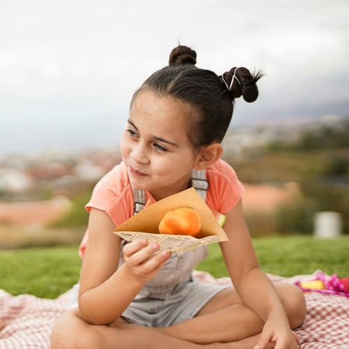 Voedingsverpakking Papier, 200 vellen Papier voor Burgers, 15 x 15 cm, Papier Roll Bag voor Sandwiches, Fries, Burgers (A 15 x 15 cm, 200 stuks) 5