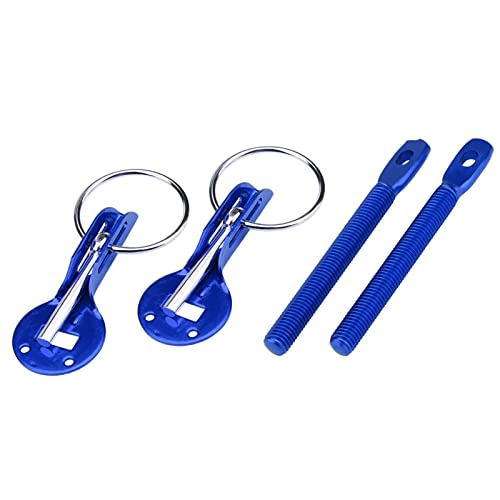 Racing Hood Pins, Universal Bonnet Pins Kit voor Auto Aluminium Latch Vangst Pin Key Locking Kit voor Racing Sport Car (Blauw) 4