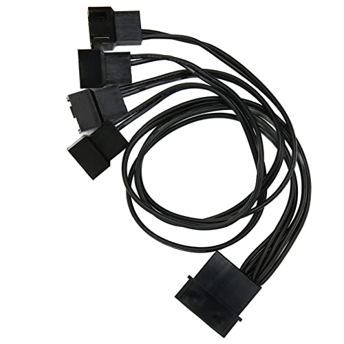 PWM Fan Splitter Black Duurzame 3 PIN Extension Power Cable voor Desktop Computer, Verhoog de luchtstroom voor PC Fan, Computer Accessoires