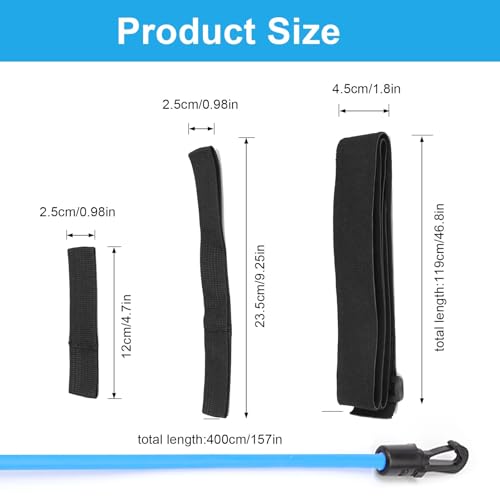 Trekkoord voor zwemmen, 4 m verstelbare zwemtouw voor zwembad en volwassenen, met opslag Net Bag, Zwemgordel, Zwemgordel voor Zwemmen, Krachttraining, Watersport