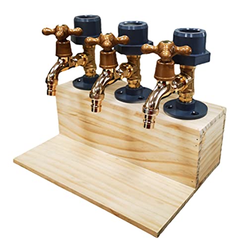 2021 Whiskey Houten Dispenser Vaderdag Triple Schnaps Alcohol Whiskey Wood Dispenser Faucet vorm Spout party diner bar en drank station