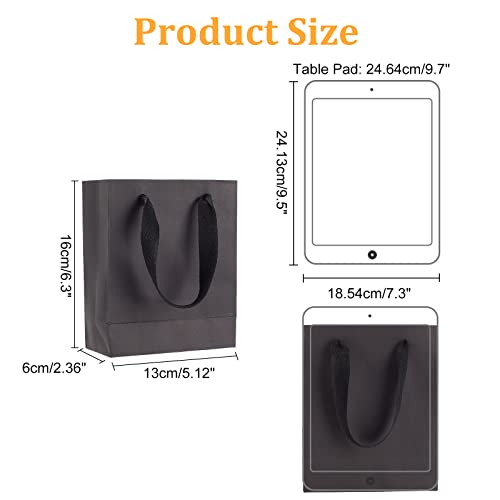 25 stuks Black Paper Shopping Bags, Rechthoekige Cadeautassen met handgrepen voor bruiloften en verjaardagen, 16 x 13 x 6 cm