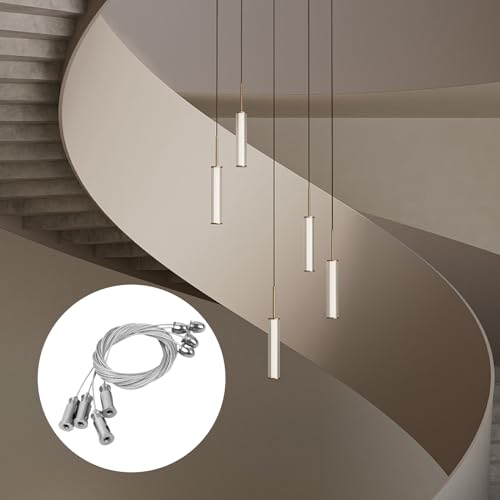 4 st LED Ophangen Kit, 1,5 mm x 2 m, staaldraad Guy Touw, Roestvrij stalen kabel, LED Paneelmontage Kit, Panel Hangende Kabel, Lichte Foto's, Lampen (2 meter) 5