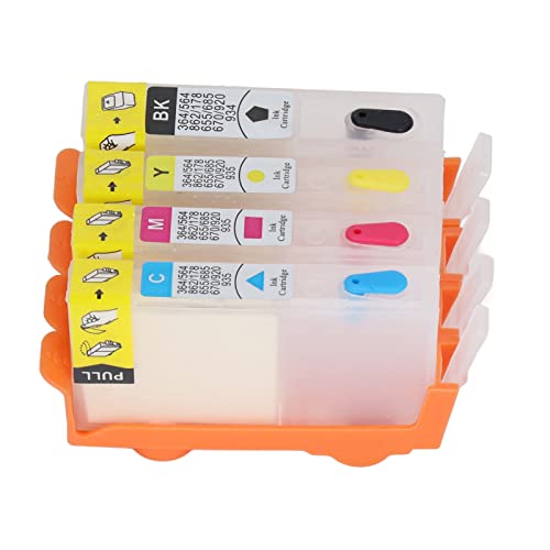 Inktcartridge voor printer, inktpatroon, gecombineerde vervanging van kleuren in verpakkingen met permanente chip, bevat 1 cartridge per printer een 3