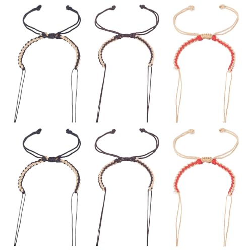 12 stk Verstelbare Nylon Gevlochten Kraal Armbanden Halfwerkt Kralen Wave String Twisted Nylon Gevlochten Touw Voor Pols Vriendschap Armband Sieraden Maken