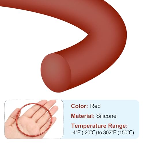 O-Ring Siliconen 82mm OD 76mm ID 3mm Breedte, 10st Metrische Seal Vmq Vervanging voor reparatie kleppen Hydraulische Compressor, Rood 3