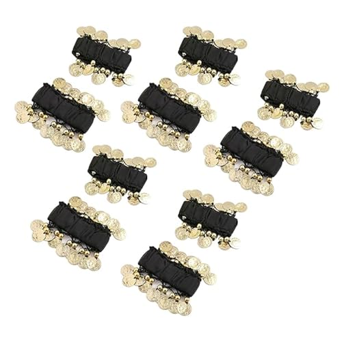 4 paar Belly Dans armband, armbanden met munten, Chiffon Belly Dans armband, Geschikt voor Dans Performance, partijen
