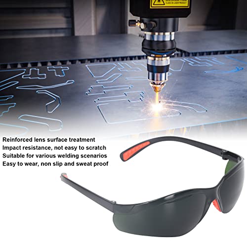 Lasbril, veiligheidsbeschermende lasser Professionele bediening oog UV-bescherming glazen lens Universele lasbril voor mannen en vrouwen (Dark Green IR5.0) 4