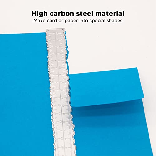 Deckle Edge Liniaal Tearring Liniaal Carbon Steel 3 stuks Onregelmatige randen Liniaal DIY maken Carbon Steel Embossing Aantrekkelijke decoratieve lichtgewicht kaarten maken gereedschap 3