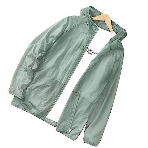 UV-zon bescherming jas, mannen zon bescherming jas lichtgewicht ademend UV-hemd lange mouw zonnescherm koelhoes