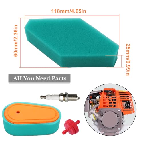 795066 luchtfilterset voor 775 775EX 800 800E 825E 850E 875EX 950E motoren, vervanging voor 795066,796254, luchtfilter met bougie, oliefilter